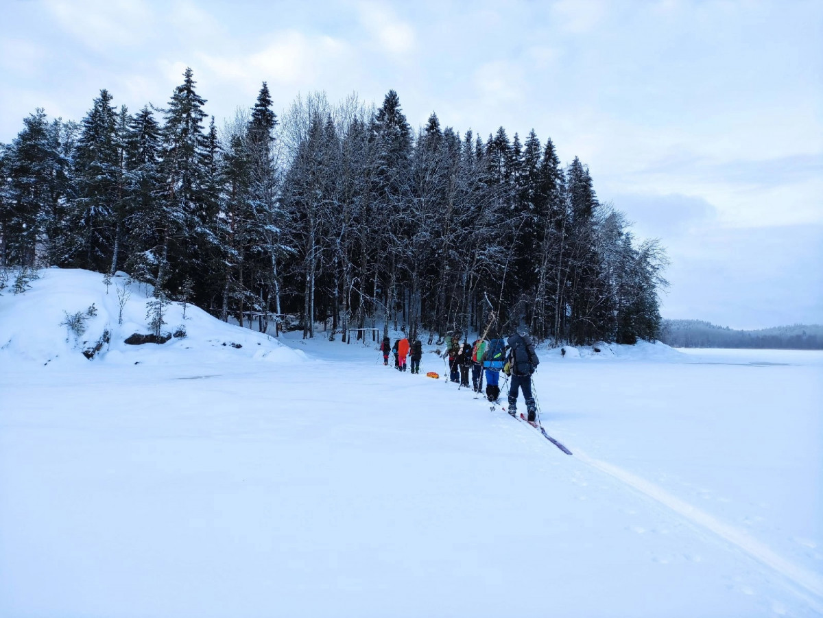 «Берендеи» прошли 100 километров на лыжах по Ладожским шхерам
